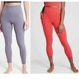 Athleta Salutation Stash Pocket II 7/8 Tight Leggings cascadia Violet